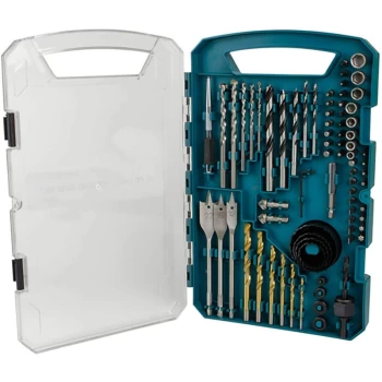 Image of Makita - P-90641 75 Piece Drill Bit, BradPoint, Holesaw, Nut Driver, Flat Bit Set