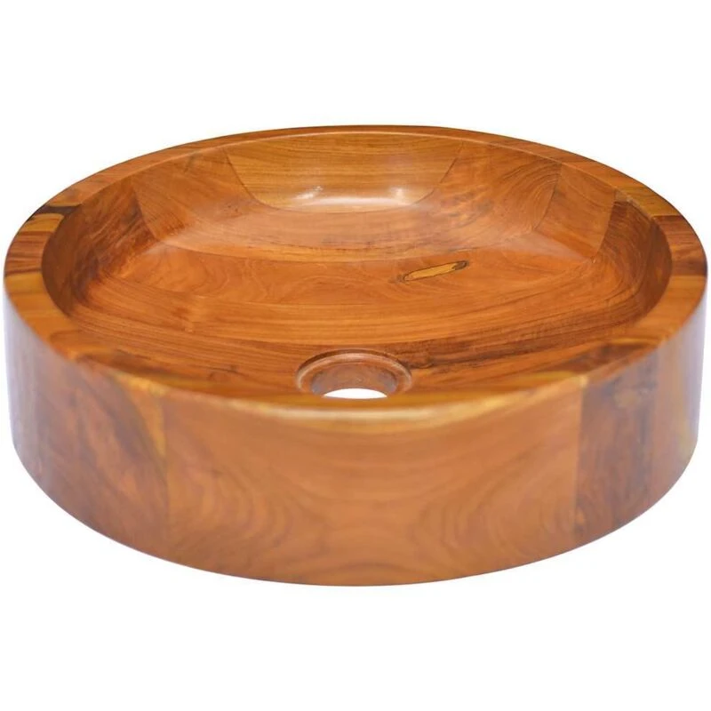 Image of VIDAXL Basin Solid Teak Wood Φ40x10cm Vidaxl 8720286326633