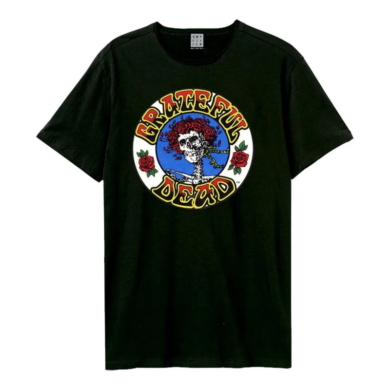 Image of Amplified Amplified Men Stealie Grateful Dead Logo T-Shirt in Black Size: X-Small Black XS Male 5063806704218