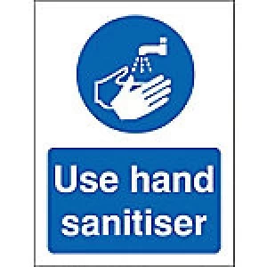 Image of Stewart Superior Health and Safety Sign Use hand sanitiser Plastic 20 x 15 cm