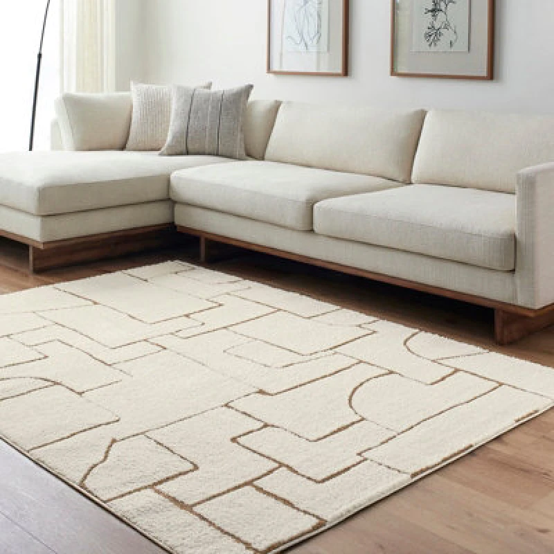 Image of Livabliss Scandi Modern High Pile Brown Alma Area Rug 200 X 275cm - Easy Care, Non Shedding, Ideal For Living Room & Bedroom