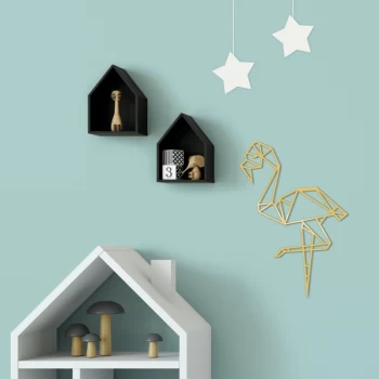 Image of Flam?ngo Metal Decor - Gold Gold Decorative Metal Wall Accessory