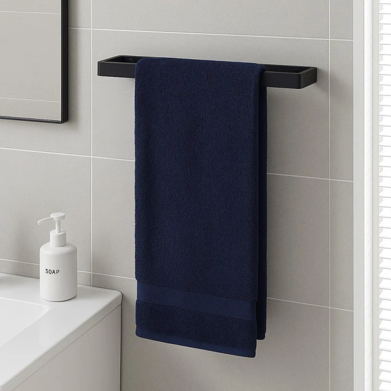 Image of House of Home Towel Rail Black rectangle Black 3 sizes Black unisex 30x6x4 cm