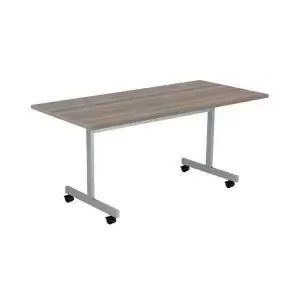 Image of Jemini Rectangular Tilting Table 1600x800x730mm Grey OakSilver