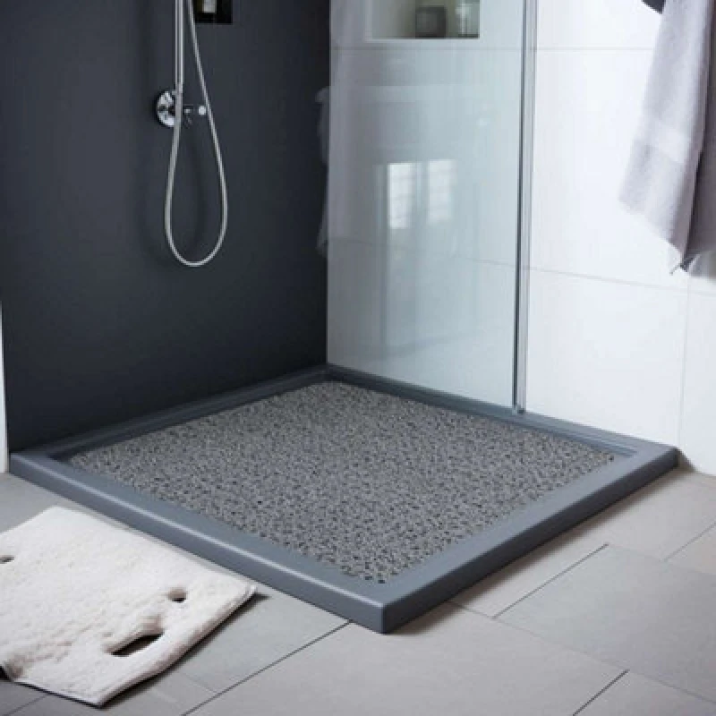 Image of Nicoman Anti Slip Pvc Loofah Shower Mat Anti Mould Washable Bath Mat - Square 60X60Cm