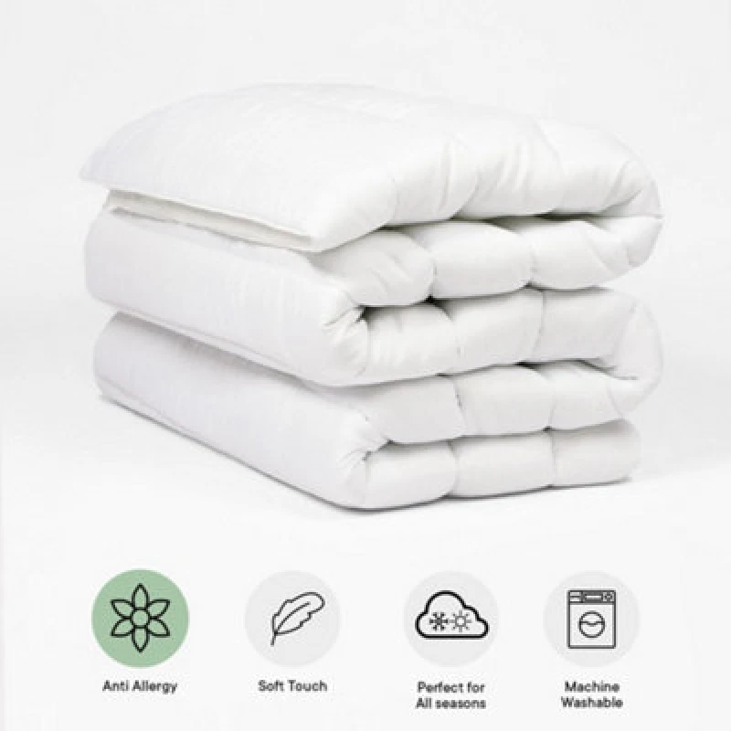 Image of OHS OHS Mattress Topper Thick Deep Anti Allergy Luxury Soft Hotel Quality in White Size: Single White Single Unisex 5027434164158