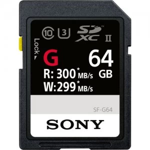 Image of Sony 64GB 300MBs SF G Series UHS II SDXC Memory Card