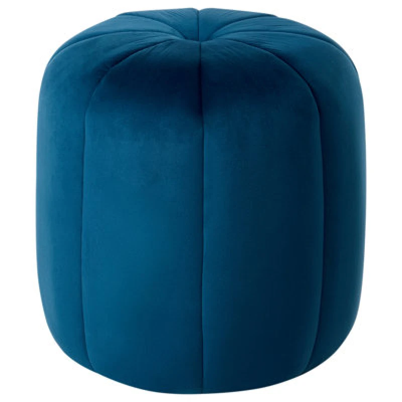 Image of Beliani Glam Pouffe Selby Velvet Blue