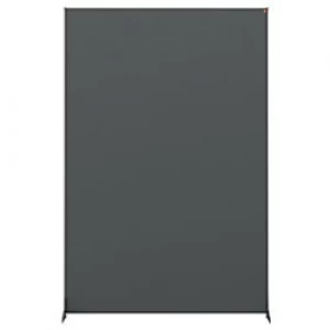 Image of Nobo Freestanding Room Divider Screen Impression Pro 1200 x 1800 x 300mm Felt, Metal Grey