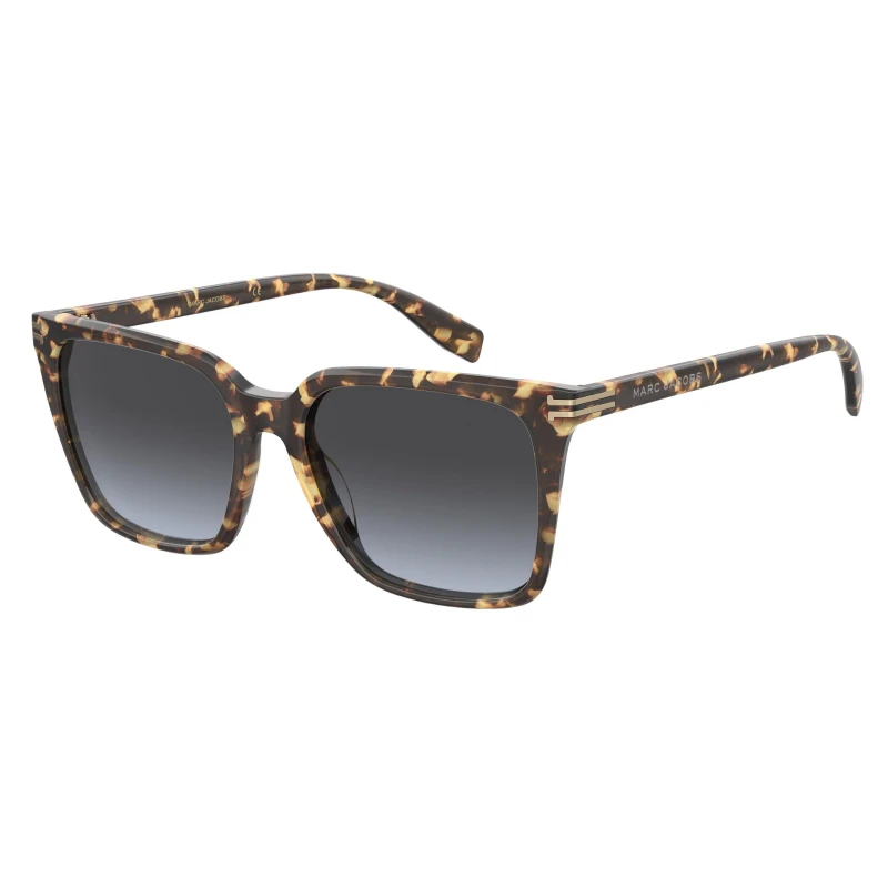 Image of Marc Jacobs Womens Rectangular Round Sunglasses Havana female 55 cm