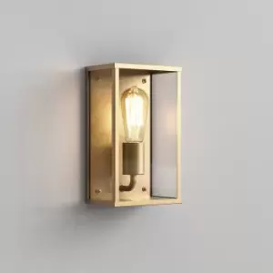 Image of Homefield Coastal Outdoor Wall Light Natural Brass IP44, E27