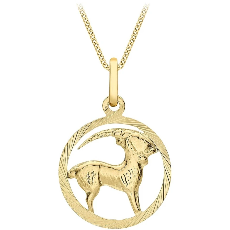 Image of Be You 9ct Gold Cancer Zodiac Necklace Yellow Gold female Cancer