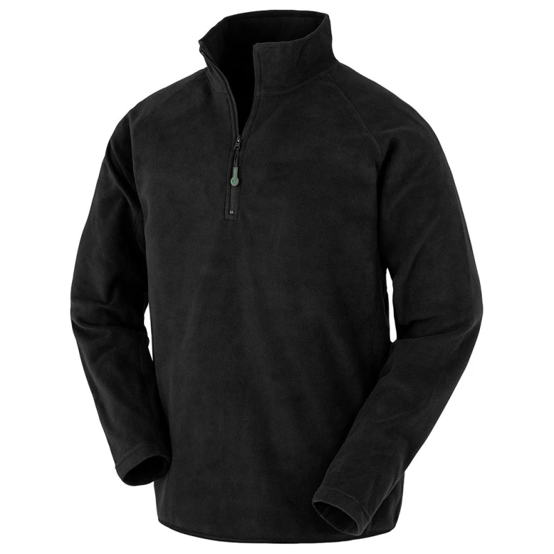 Image of Result Result Men Micro Zip Neck Fleece in Black Size: Small Black S Male 5059699660281