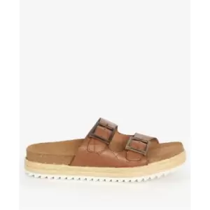 Image of Barbour Pamela Diamond Quilted Sandals - Brown