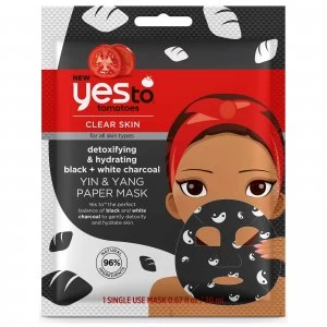Image of yes to Tomatoes Detoxifying and Remineralizing Yin & Yang Charcoal Paper Mask 20ml