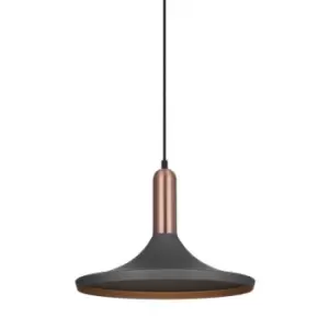 Image of Italux Lighting - Italux Lusty - Modern Hanging Pendant Grey, Copper 1 Light , E27