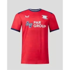 Image of Castore Preston Away Shirt 2023 2024 Adults - Red