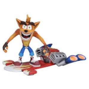 Image of NECA Crash Bandicoot - 7 Action Figure - Deluxe Hoverboard Crash