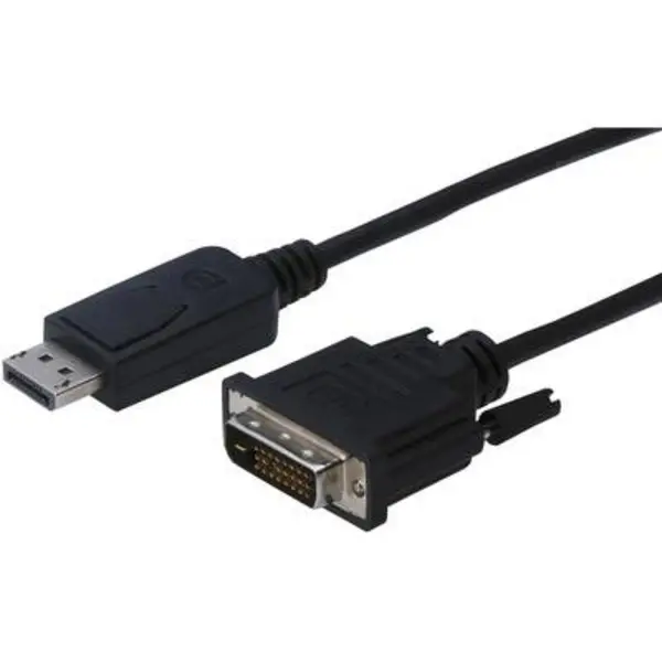 Image of Digitus Digitus DisplayPort / DVI Adapter cable DisplayPort plug, DVI-D 24+1-pin plug 5m Black AK-340301-050-S screwable DisplayPort cable