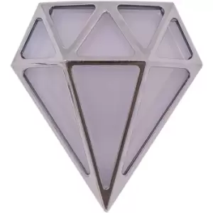 Image of Diamond Bathroom Wall Light Fitting Outdoor Garden LED 12W IP64 Lamp - Chrome