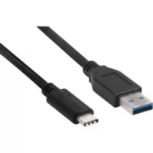 Image of club3D USB cable USB 3.2 1st Gen (USB 3.0 / USB 3.1 1st Gen) USB-C plug, USB-A plug 1m Black CAC-1523