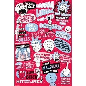 Image of Rick and Morty Quotes Maxi Poster