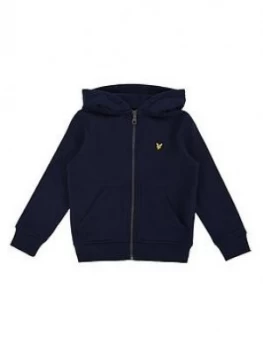 Image of Lyle & Scott Boys Classic Zip Through Hoody, Navy, Size 8-9 Years