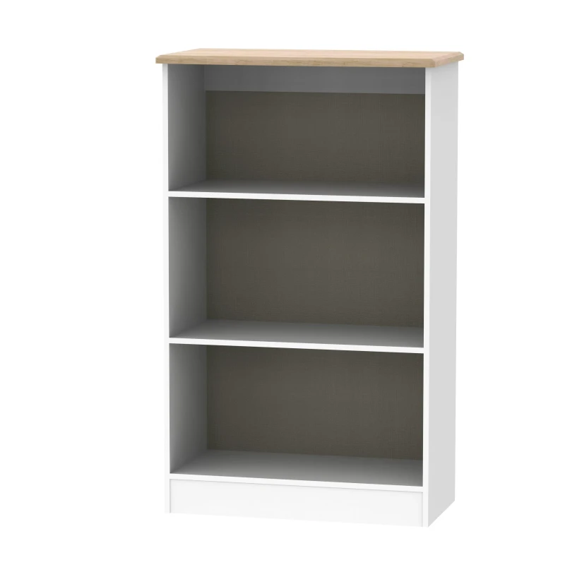 Image of Albert Bookcase In White Ash & Oak (Ready Assembled)