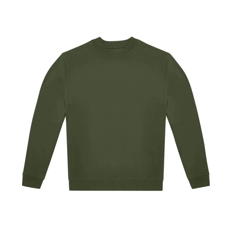Image of B&C Mens ID.332 Crew Neck Sweatshirt in Khaki Size: XS Khaki Male XS
