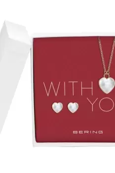 Image of Ladies Bering Jewellery Valentines 2023 Jewellery Set 431-715-Gold