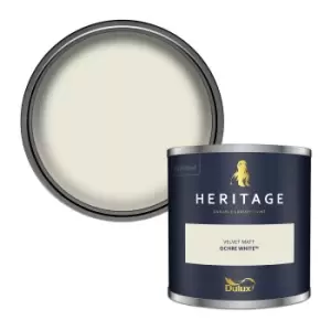 Image of Dulux Heritage Velvet Matt Ochre White Matt Emulsion Paint 125ml