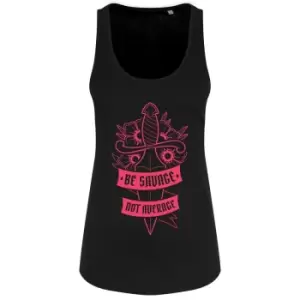 Image of Grindstore Womens/Ladies Be Savage Not Average Vest Top (S) (Black)