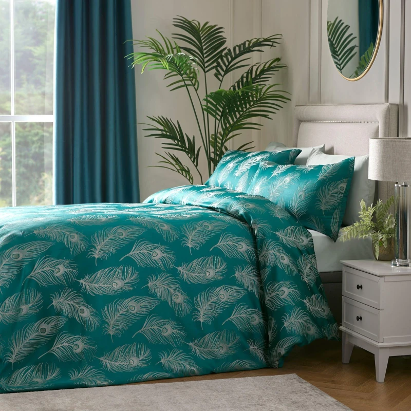 Image of Laurence Llewelyn-Bowen Dandy Duvet Cover Bedding Set Teal