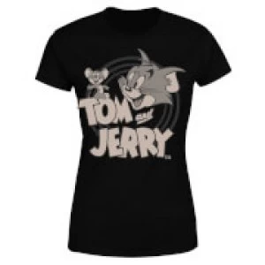 Image of Tom & Jerry Circle Womens T-Shirt - Black