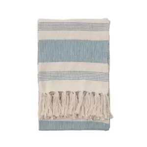 Image of Simply Organic Stripe Throw Blue