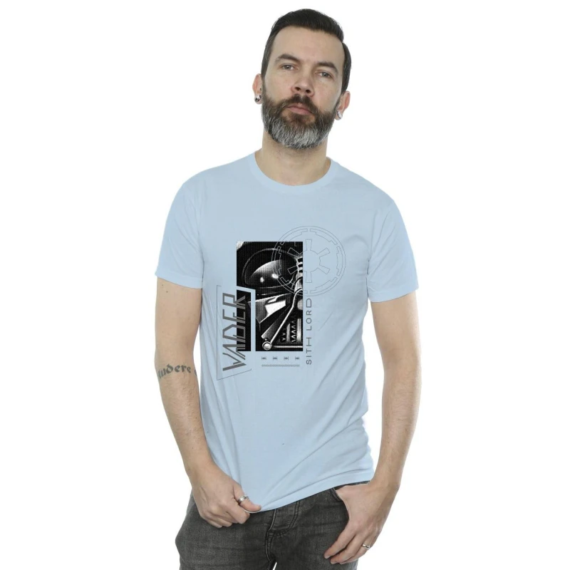 Image of Star Wars Star Wars Men Obi-Wan Kenobi Sith SciFi Collage T-Shirt in Baby Blue Size: Small Baby Blue S Male 5059934444652