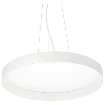 Image of Ideal Lux Lighting - Ideal Lux Decorative Round Hanging Pendant White, 4000K