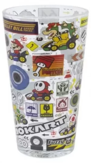 Image of Super Mario Mario Kart Drinking Glass multicolour