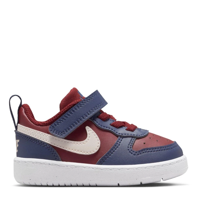 Image of Nike Court Borough Low 2 Baby/Toddler Shoe Red/Navy male C3 (19)
