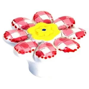 Image of BQ Multicolour Flower Furniture Knob Pack of 1