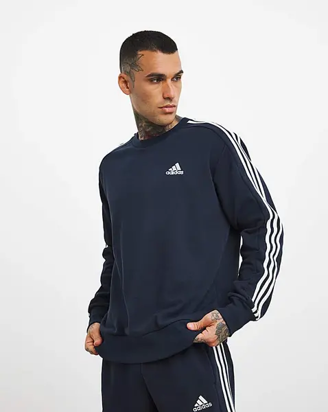 Image of Adidas adidas 3 Stripes French Terry Sweatshirt INK Male S34/37 PT44701