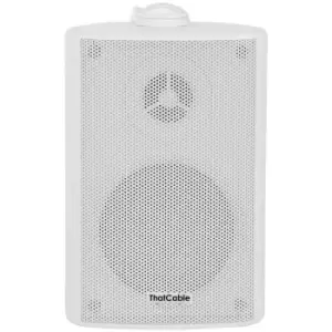 Image of 4" 100V 8Ohm Outdoor Weatherproof Speaker White 70W IP54 Rated Background Wall