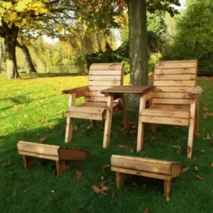 Image of Deluxe Lounger Set Straight - Green Cushion - Green Cushion