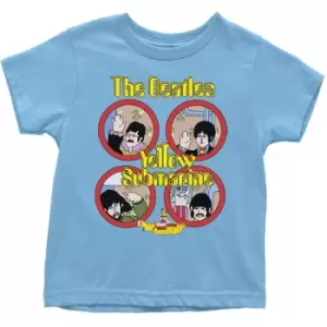 Image of The Beatles - Yellow Submarine Portholes Kids 5 Years Toddler T-Shirt - Blue
