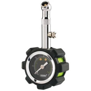 Image of Draper Tyre Pressure Gauge TPGP, 0 - 60psi, 0 - 4 bar