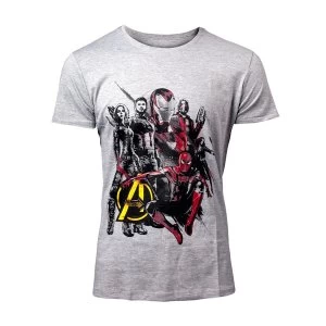 Image of MARVEL COMICS Avengers: Infinity War Mens Characters T-Shirt, Large, Grey (TS030075AVG-L)