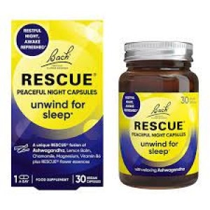 Image of Bach RESCUE Peaceful Night Capsules-30 Vegan Capsules