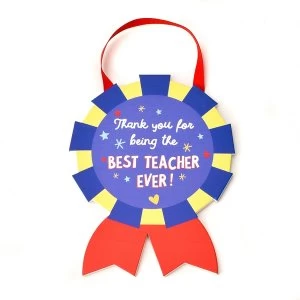 Image of Cheerfull Teacher Rosette Plaque