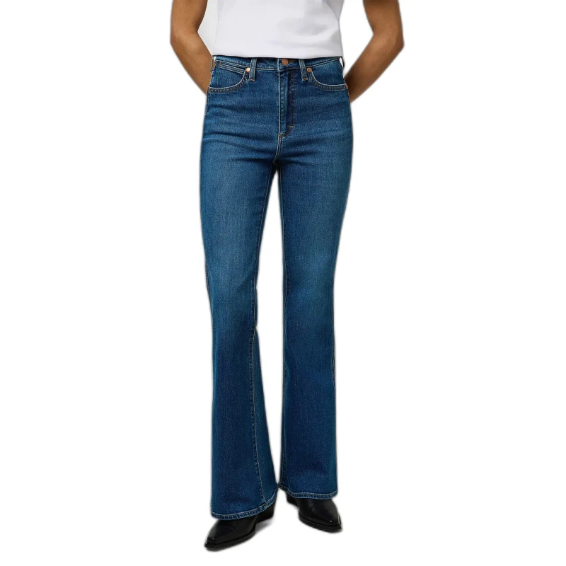 Image of Wrangler Straight Jeans For Her Wrangler Montana Bleu Female 28x32