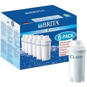 Image of Brita Classic Water Filter Cartridges Pack of 6